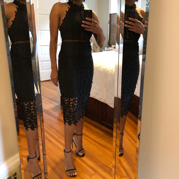 Bardot Gemma Halter Lace Sheath Dress - Picture 7 of 12